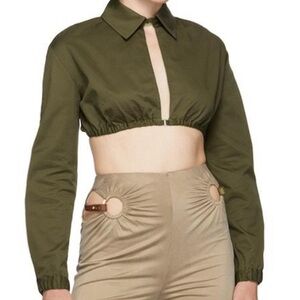****SOLD***Dion Lee Green E-Hook Bra Shirt